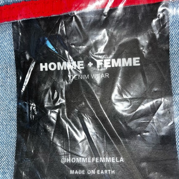 Full length cargo pocket denim pant with relaxed stretch in blue - Picture 4 of 6